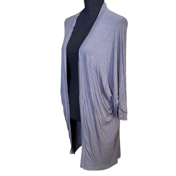 Danskin Open Front Dark Grey Duster Cardigan Sz Small - Picture 2 of 8